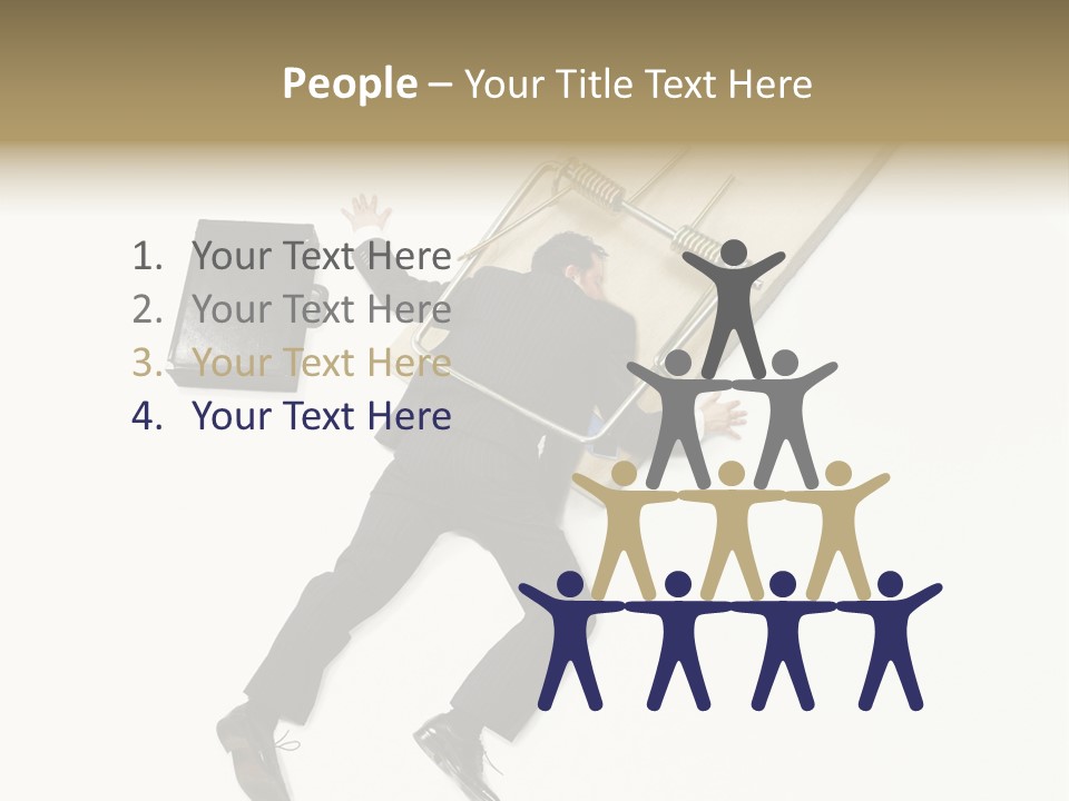 Negative Business Concept Male PowerPoint Template