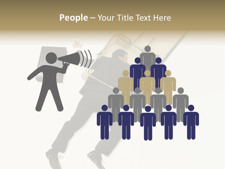 Negative Business Concept Male PowerPoint Template