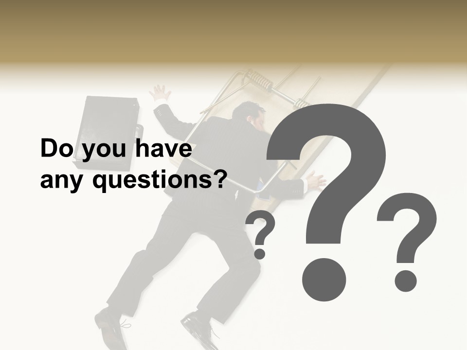 Negative Business Concept Male PowerPoint Template