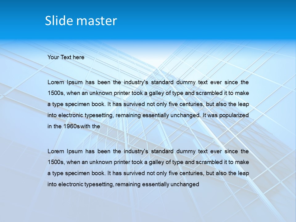 Economy Growth Center PowerPoint Template