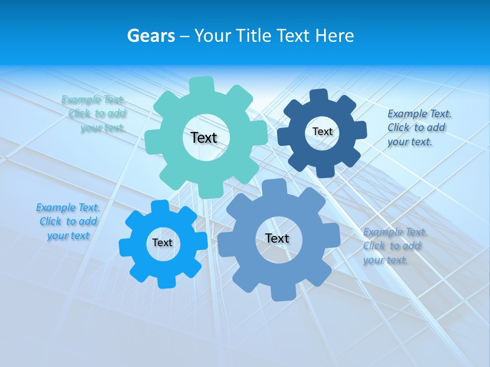 Economy Growth Center PowerPoint Template