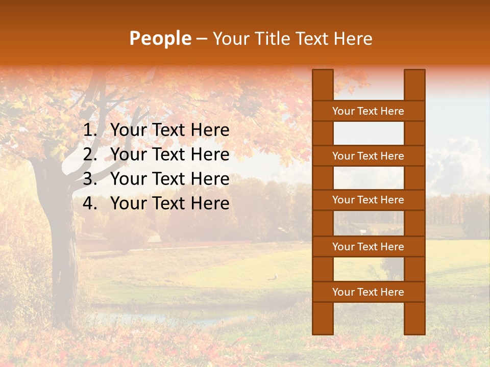 Light Red Park PowerPoint Template