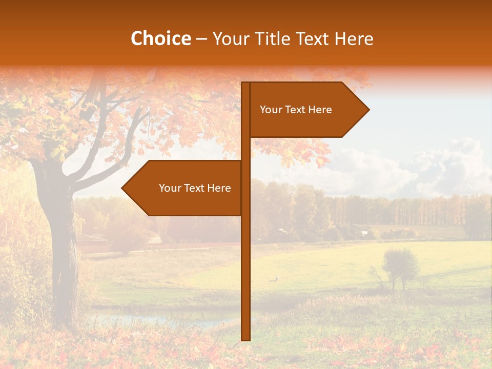 Light Red Park PowerPoint Template