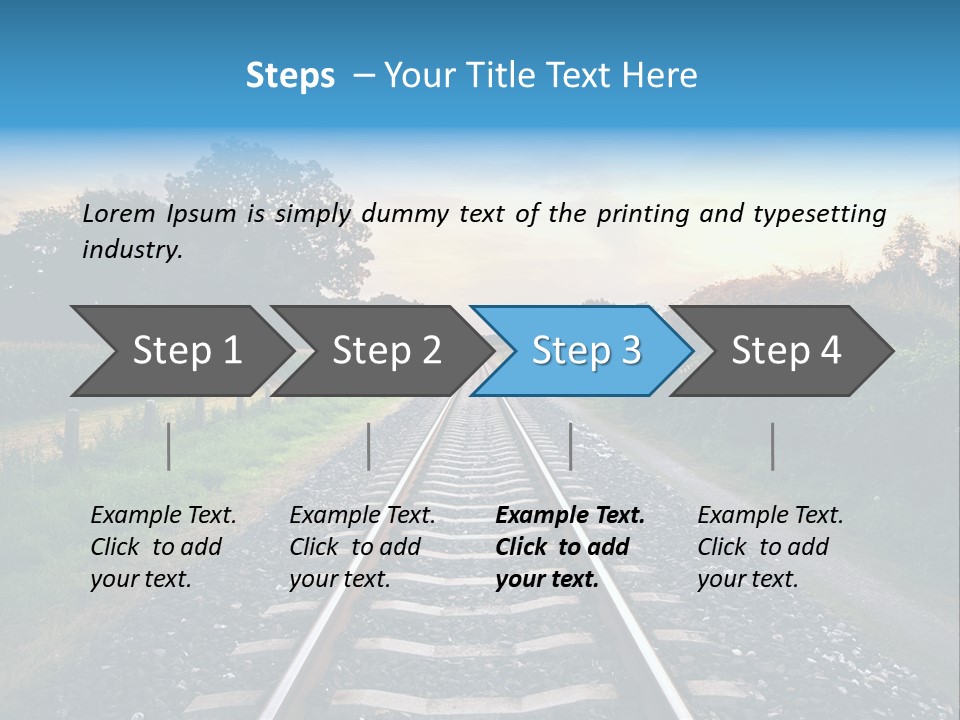 Idyllic Yellow Sundown PowerPoint Template