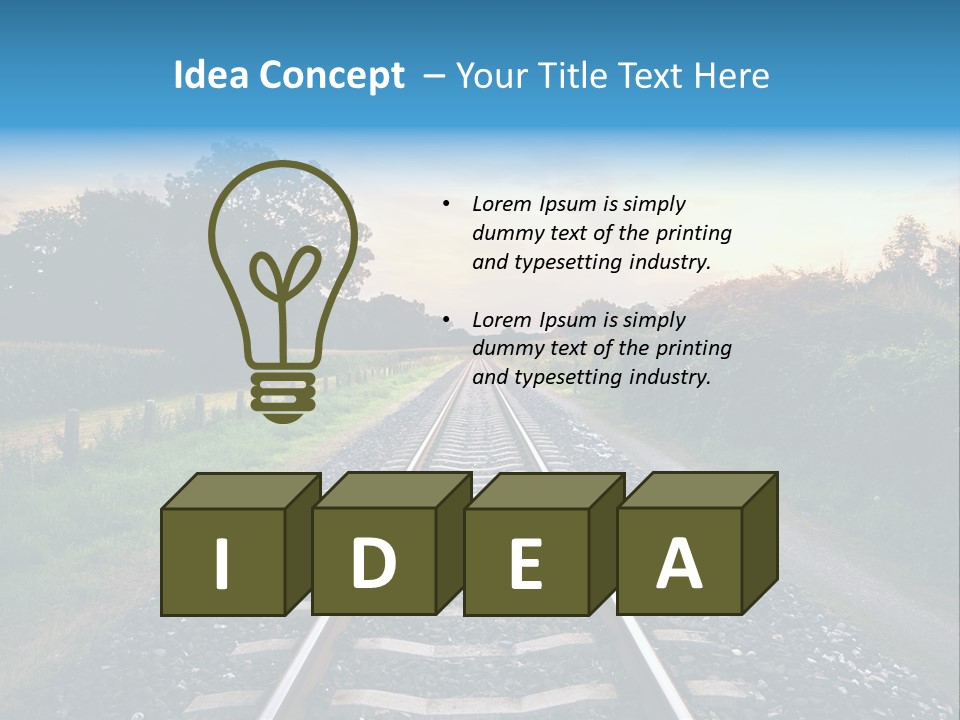 Idyllic Yellow Sundown PowerPoint Template