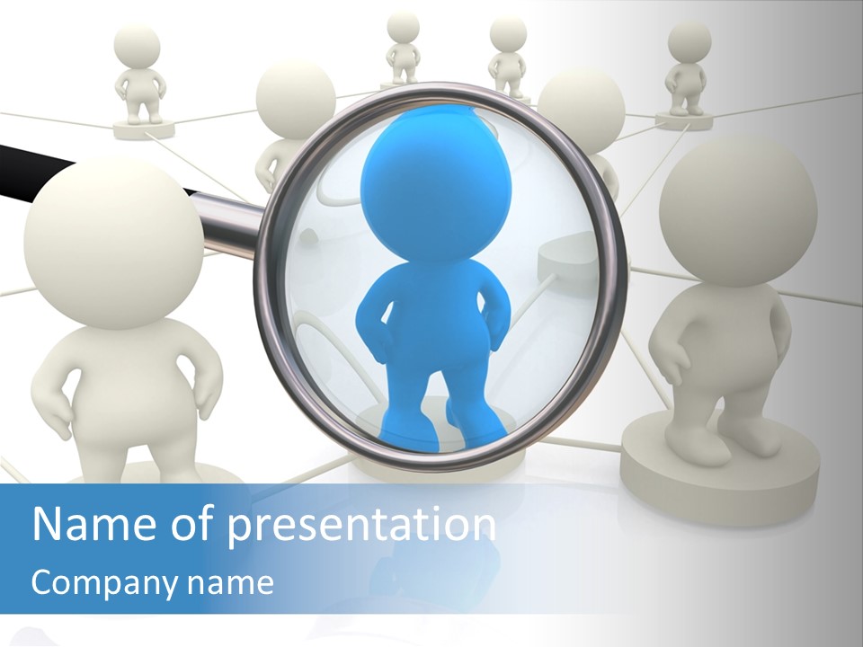 Lens Enlarge Examine PowerPoint Template