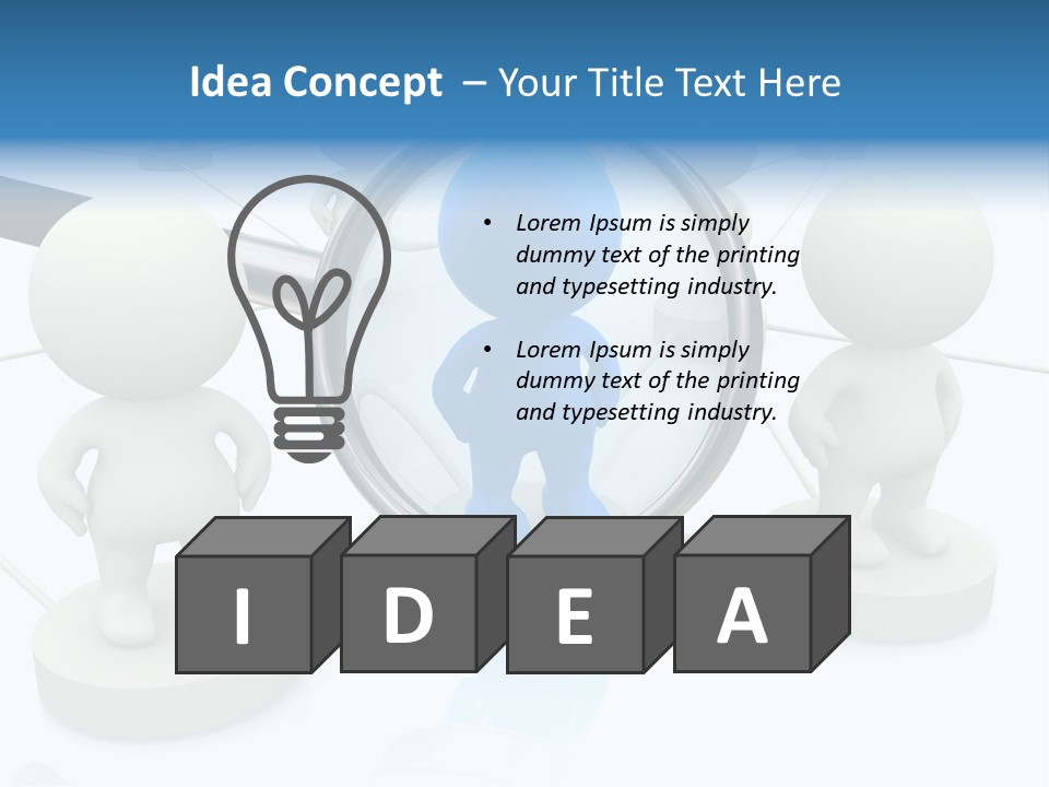 Lens Enlarge Examine PowerPoint Template