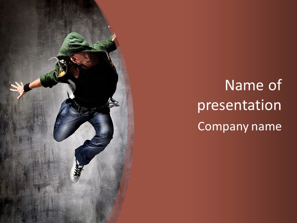 Man Modern Stunt PowerPoint Template