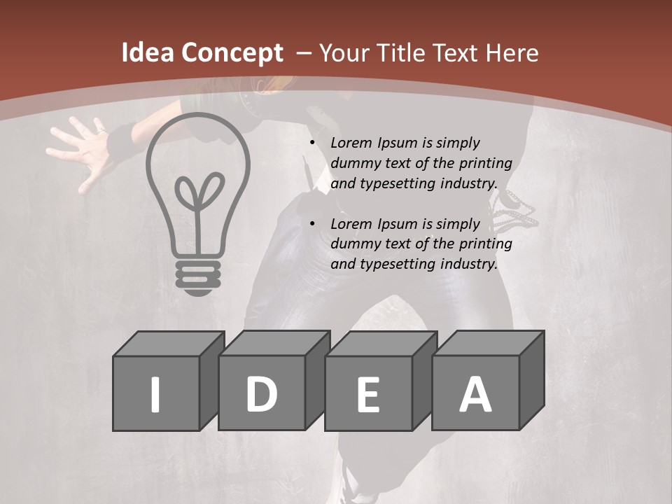 Man Modern Stunt PowerPoint Template