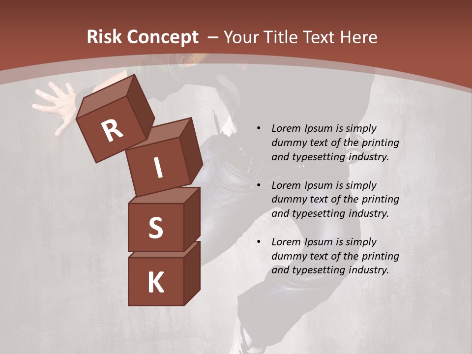 Man Modern Stunt PowerPoint Template