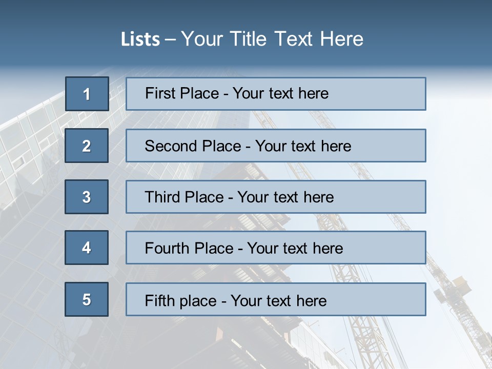 Erect Lift Work PowerPoint Template