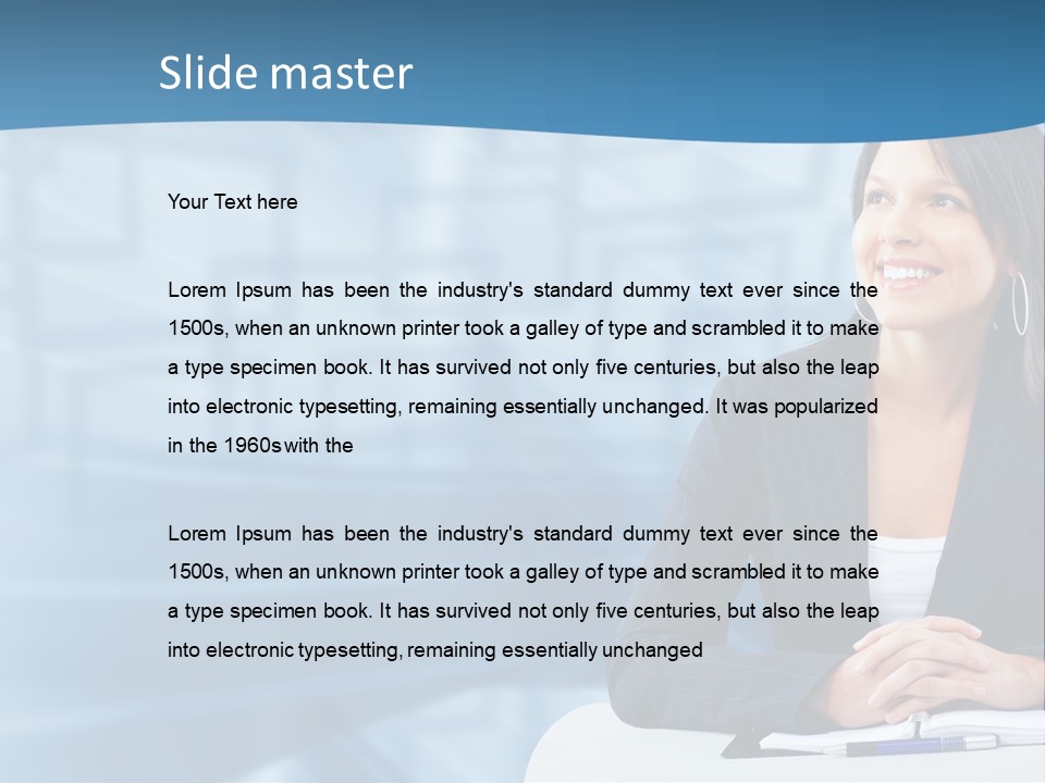 People Sexy Businesswoman PowerPoint Template