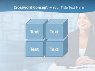 People Sexy Businesswoman PowerPoint Template
