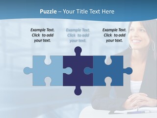 People Sexy Businesswoman PowerPoint Template