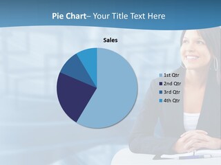 People Sexy Businesswoman PowerPoint Template