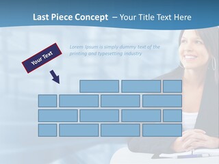 People Sexy Businesswoman PowerPoint Template