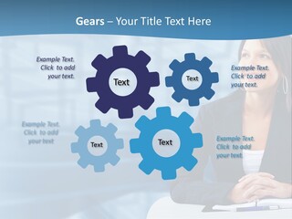 People Sexy Businesswoman PowerPoint Template