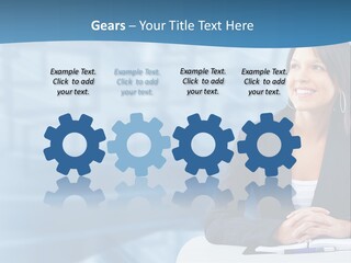 People Sexy Businesswoman PowerPoint Template
