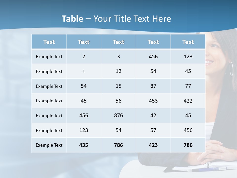 People Sexy Businesswoman PowerPoint Template