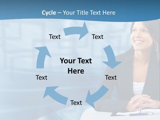 People Sexy Businesswoman PowerPoint Template