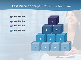 People Sexy Businesswoman PowerPoint Template
