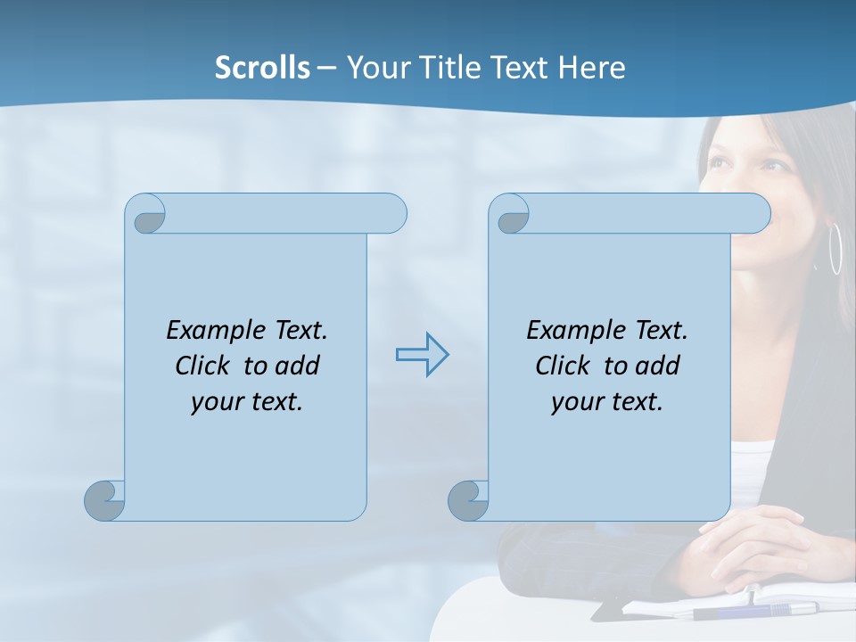 People Sexy Businesswoman PowerPoint Template