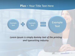 People Sexy Businesswoman PowerPoint Template