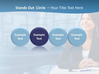 People Sexy Businesswoman PowerPoint Template