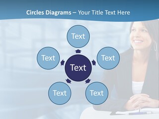 People Sexy Businesswoman PowerPoint Template