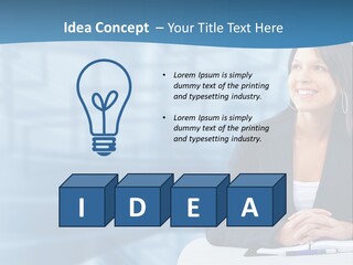 People Sexy Businesswoman PowerPoint Template