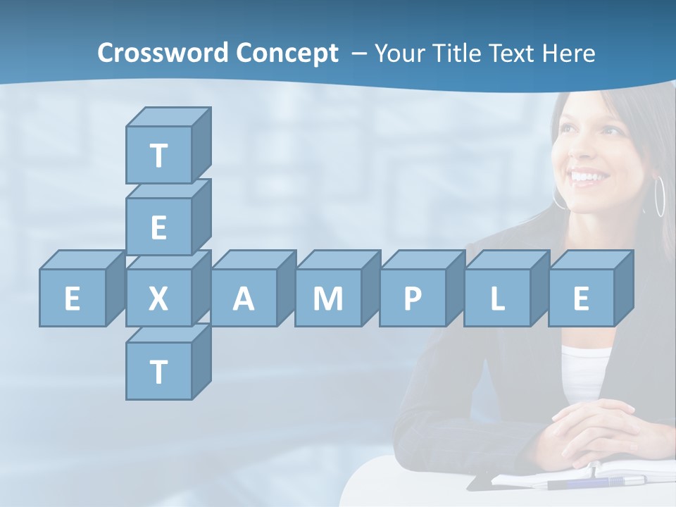 People Sexy Businesswoman PowerPoint Template