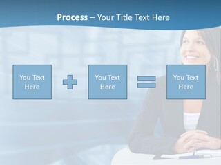 People Sexy Businesswoman PowerPoint Template