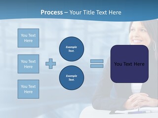 People Sexy Businesswoman PowerPoint Template