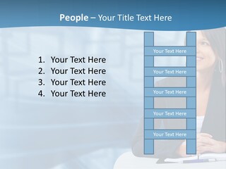 People Sexy Businesswoman PowerPoint Template