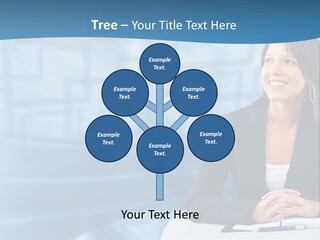 People Sexy Businesswoman PowerPoint Template