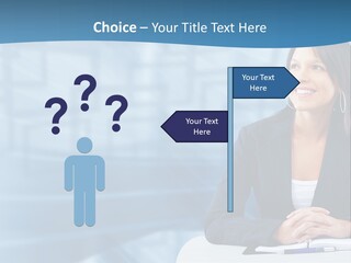People Sexy Businesswoman PowerPoint Template