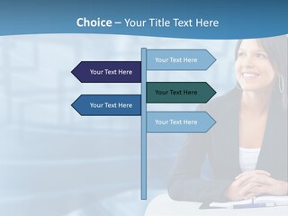 People Sexy Businesswoman PowerPoint Template