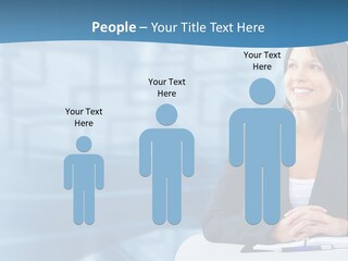 People Sexy Businesswoman PowerPoint Template