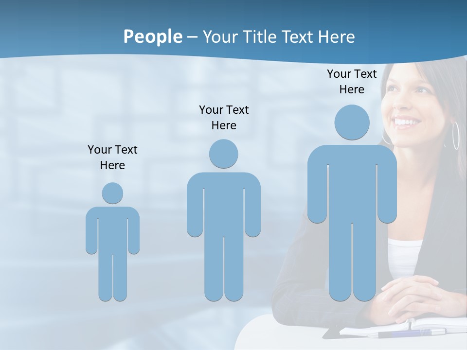 People Sexy Businesswoman PowerPoint Template