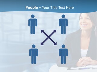 People Sexy Businesswoman PowerPoint Template