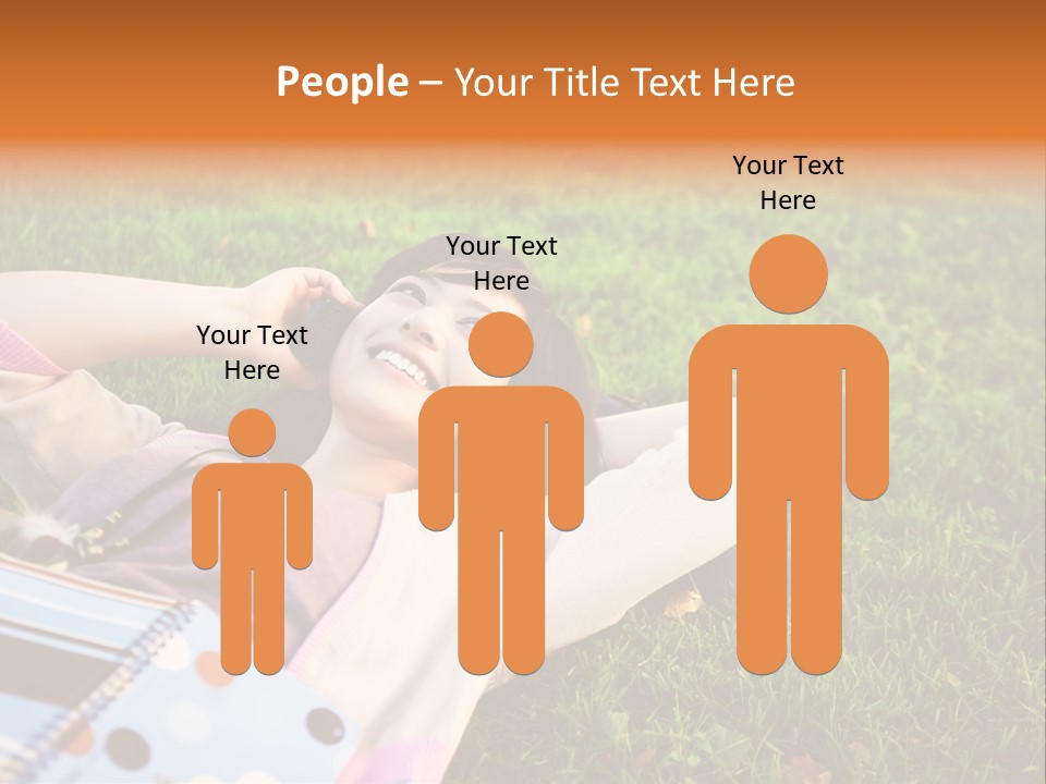 Student Mobile People PowerPoint Template