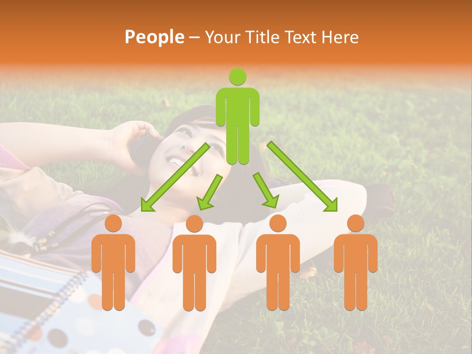Student Mobile People PowerPoint Template