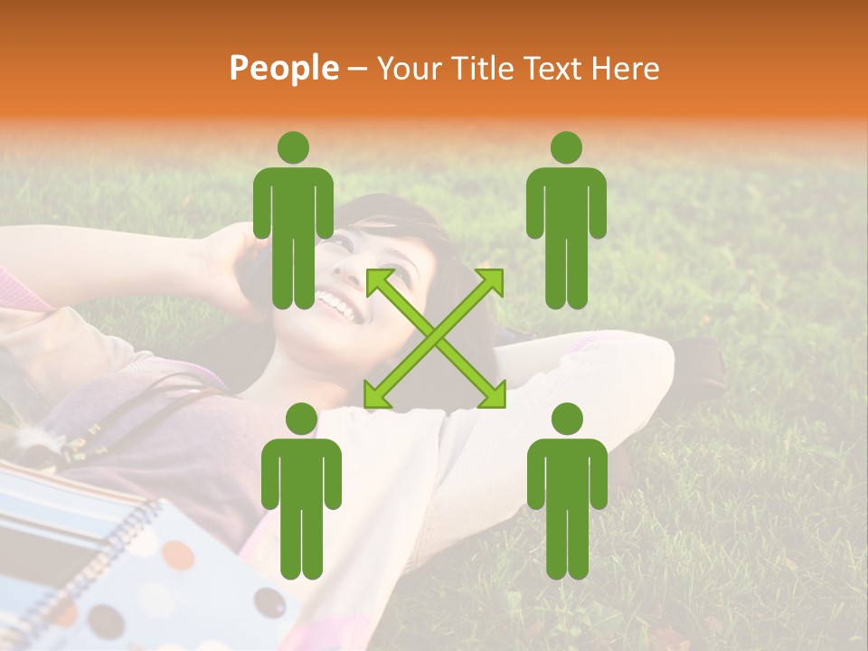 Student Mobile People PowerPoint Template