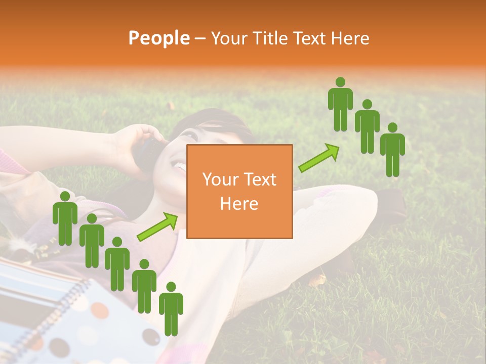 Student Mobile People PowerPoint Template