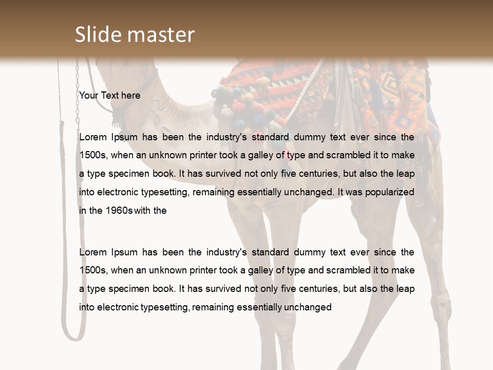 Africa Saddle Vacations PowerPoint Template