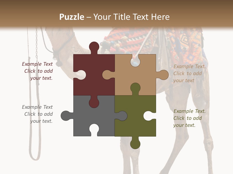 Africa Saddle Vacations PowerPoint Template