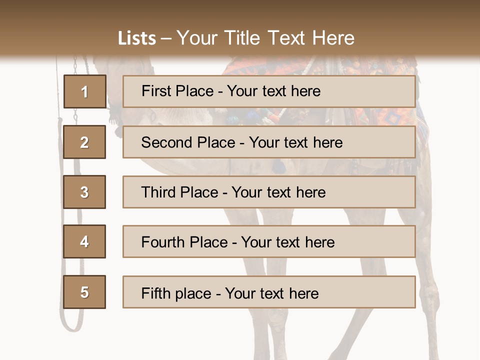 Africa Saddle Vacations PowerPoint Template