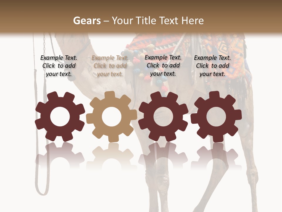 Africa Saddle Vacations PowerPoint Template