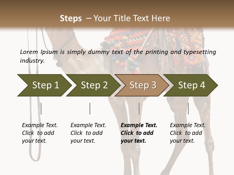 Africa Saddle Vacations PowerPoint Template