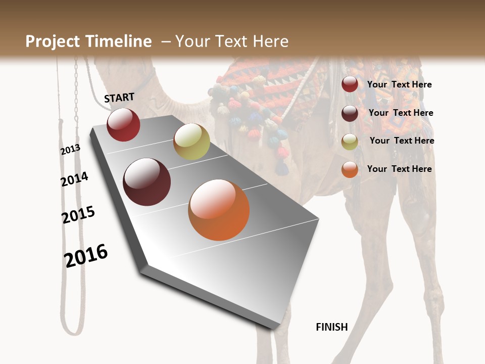 Africa Saddle Vacations PowerPoint Template